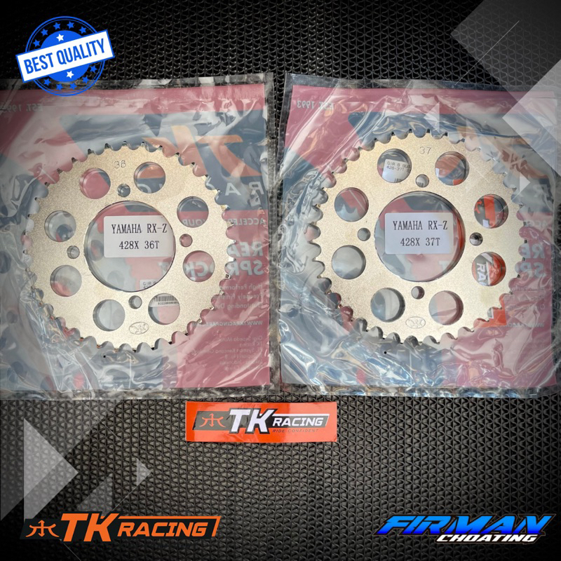 GEAR BELAKANG TK RACING 428 36T 37T RX KING VEGA R JUPITER