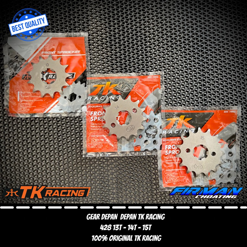 GEAR DEPAN TK RACING 428 13T 14T 15T RX KING VEGA R JUPITER