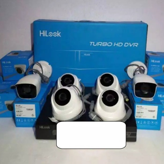 Paket CCTV HiLook by Hikvision 2MP DVR 8 Channel 6 Kamera Tanpa Kabel