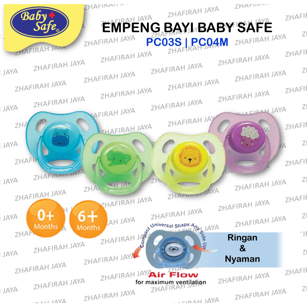 Empeng Bayi Baby Safe 0bln+ 6bln+ | Baby Safe Pacifier PC03S PC04M 0bln+ 6bln+