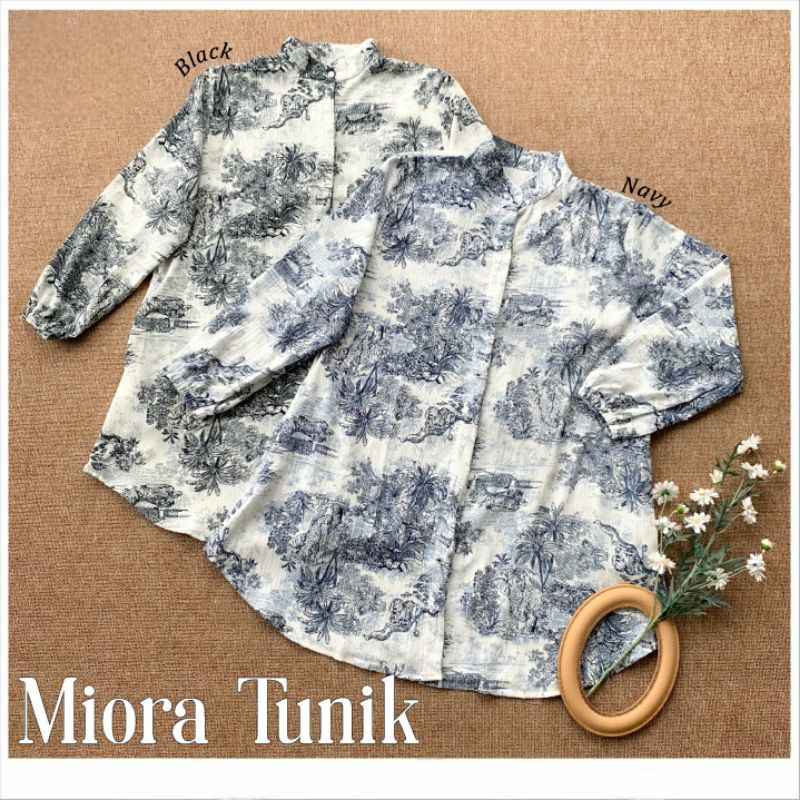 IL - FASHION MUSLIM WANITA / TUNIK MIORA MOTIF VINTAGE KEKINIAN / ATASAN WANITA TERBARU