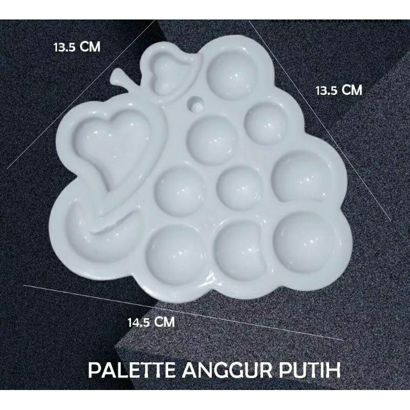 

[ LUSIN ] PALET LUKIS APEL PUTIH / PIRING CAT AIR / WADAH CAT AIR / PALLETE