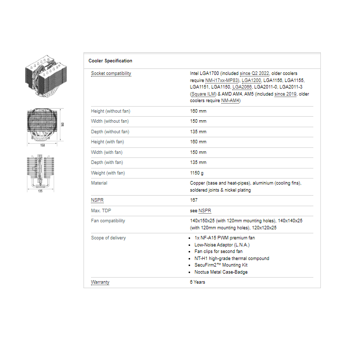 Noctua NH D15S CPU Cooler Tower