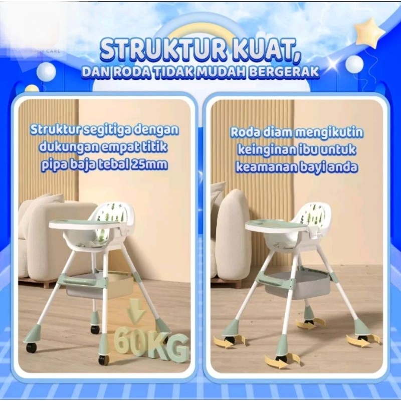 MULTIFUNGSIONAL BABY CHAIR//Kursi Makan Bayi dan Balita Portable