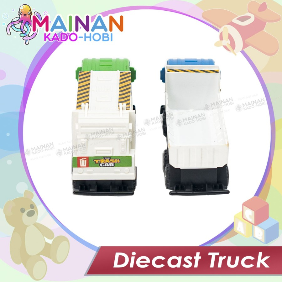 HADIAH KADO MAINAN ANAK LAKI MINIATUR DIECAST TRASH TRUCK KONSTRUKSI