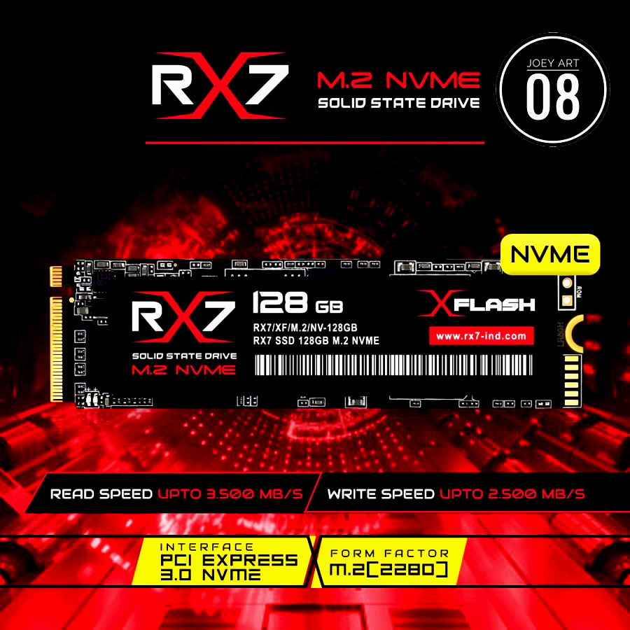 SSD 128GB M.2 NVME / M2 NVME / M2NVME RX7 GARANSI RESMI 3 TAHUN