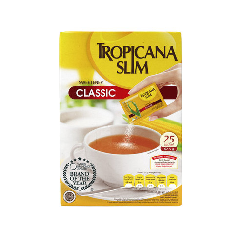 

TROPICANA SLIM SWEETENER CLASSIC 25 SACHET GULA BEBAS KALORI
