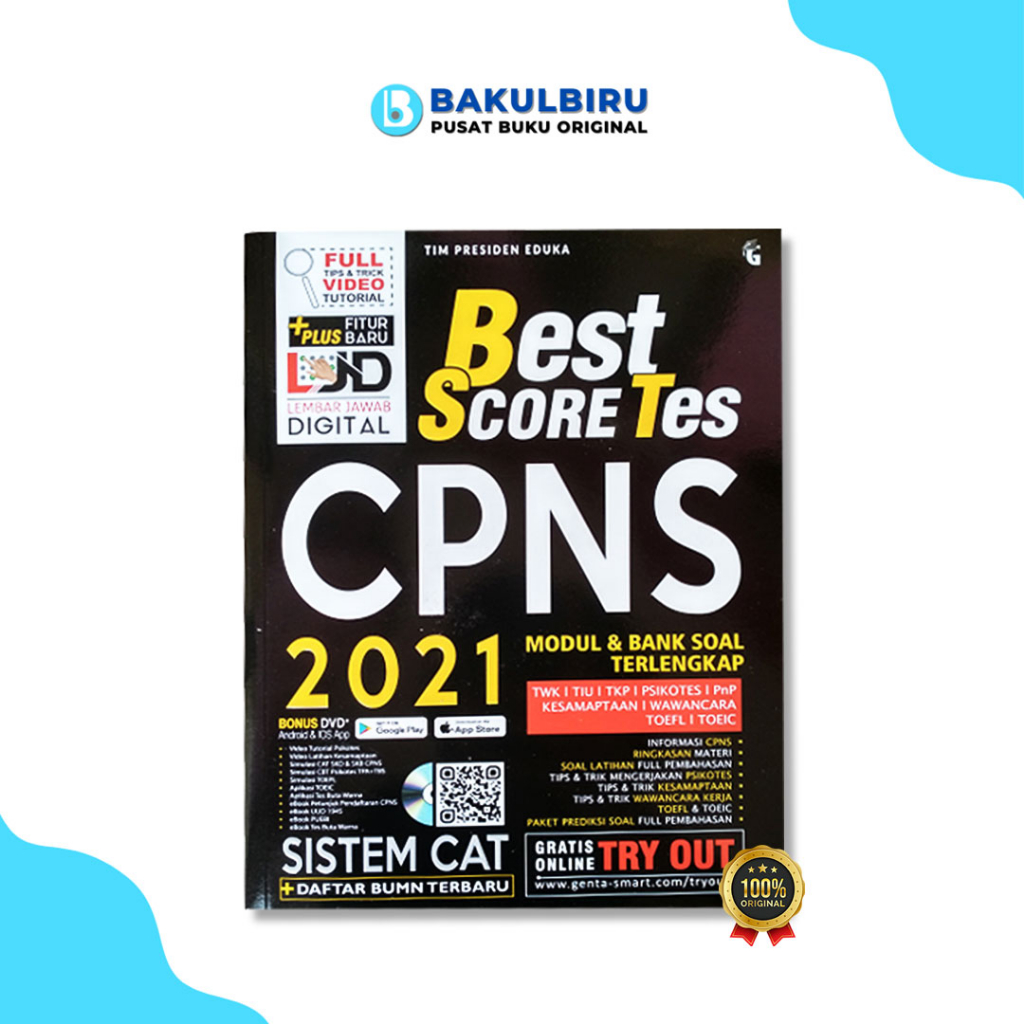 BUKU TES CPNS 2021 - BEST SCORE TES CPNS 2021 MODUL & BANK SOAL TERLENGKAP