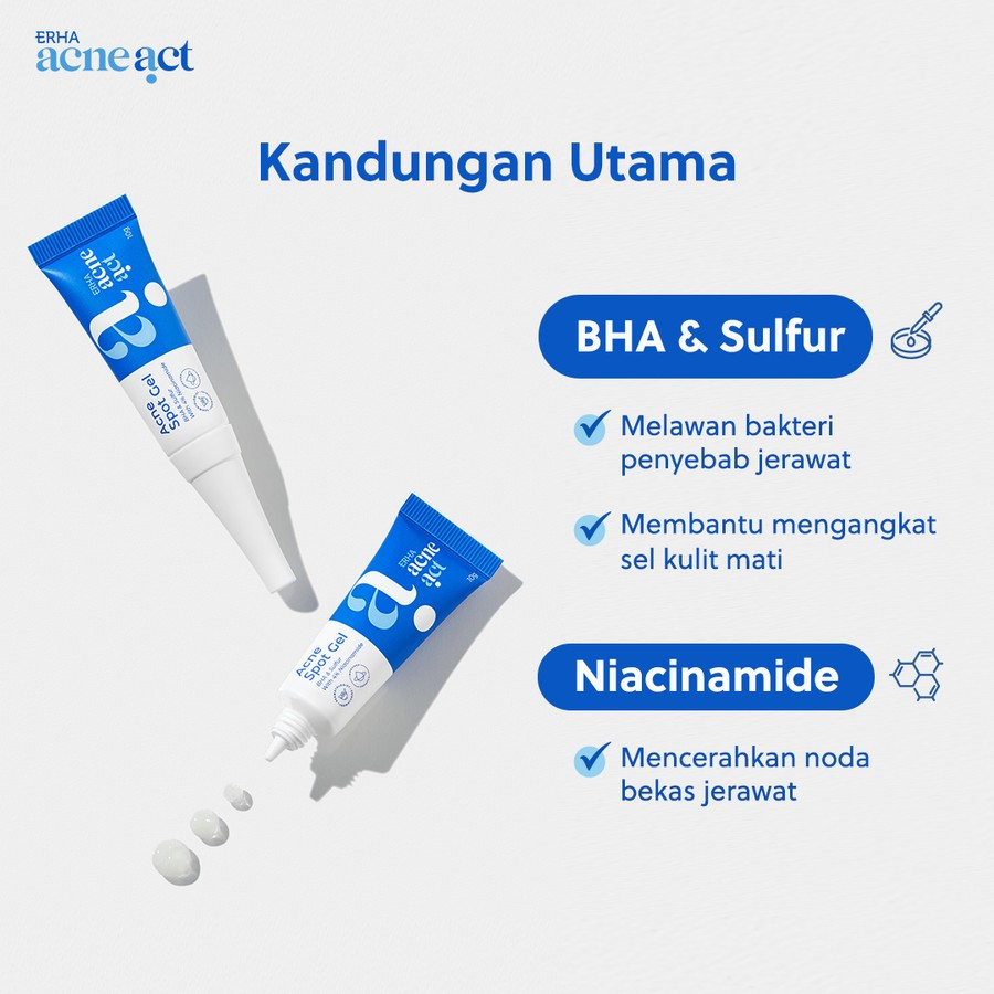 ERHA Acne Spot Gel 2 Pcs - Obat Totol Jerawat Ampuh - Teruji Klinis