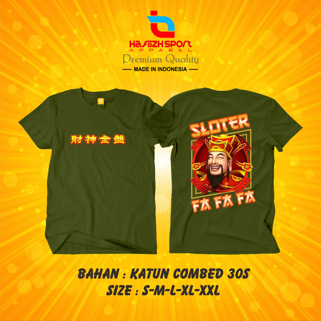 BAJU KAOS SLOTER FAFAFA KAKEK MERAH PREMIUM
