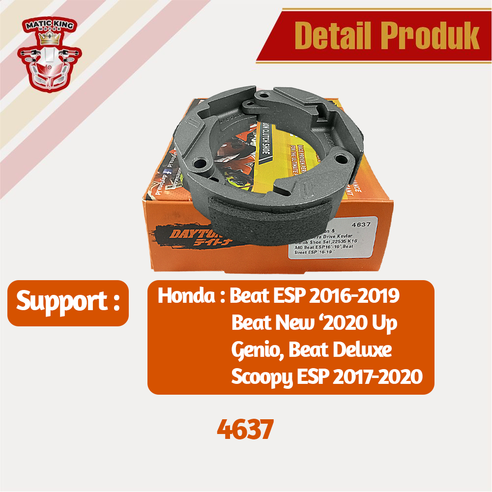 Kampas Ganda Kopling Beat Pop Street Vario 110 Fi ESP Daytona HiCARBON KEVLAR 4633 4630 4631 4634