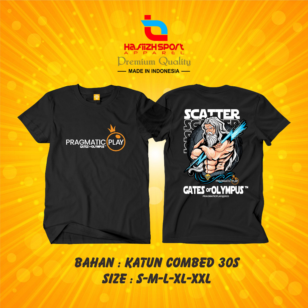BAJU KAOS SCATTER PRAGMATIC PLAY GATE OF OLYMPUS KAKEK PETIR PREMIUM