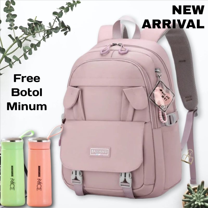 New New New Ransel Sekolah Wanita Ransel Cute Tas Kuping Lucu