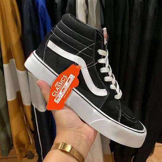 SEPATU PRIA WANITA VANS OG MOTIF OLDSKOOL GARIS PUTIH HIGH PREMIUM QUALITY