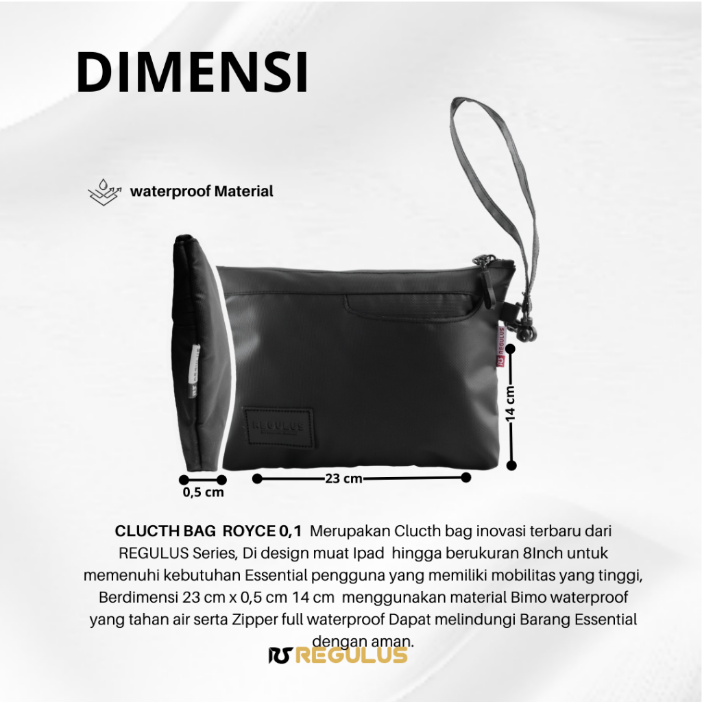 Tas Clutch Pria Handbag  Slingbag Waterproof Tas Tangan Pouch bag Pria wanita Premium