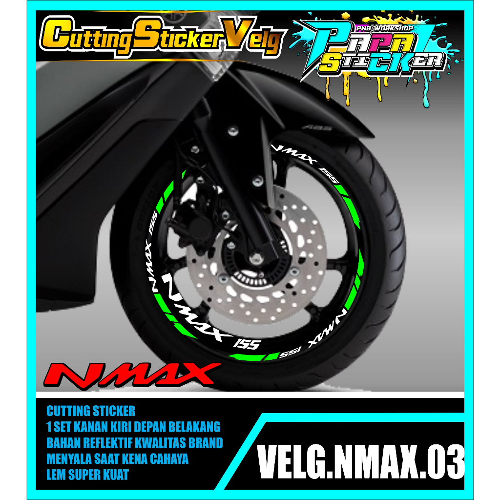 STIKER VELG NMAX CUTTING STICKER VELG CUTTING VARIASI NMAX  LIS BAN/VELG 03