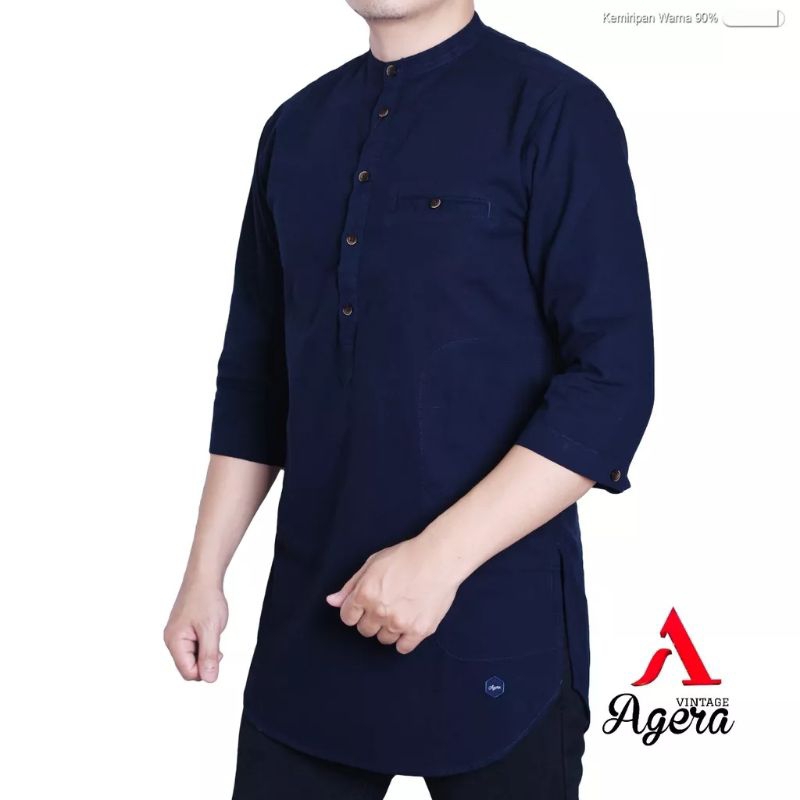 KURTA PAKISTAN BAHAN MORINO/ BRAND VINTAGE AGERA/ KOKO MUSLIM PRIA/ KURTA LENGAN 3/4/BAJU KOKO