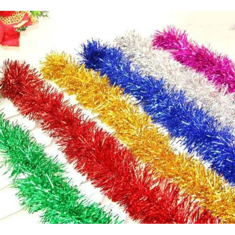 Slinger Rumbai Tinsel Sewarna dan Mix Warna Serbaguna