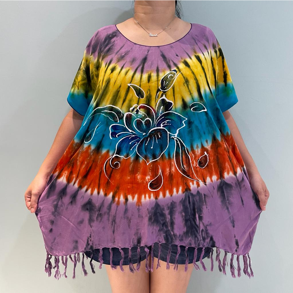 BAJU BALI BLUS LUKIS RONCE SUPER JUMBO FIT TO XXXXL R/B REAL PICT!!