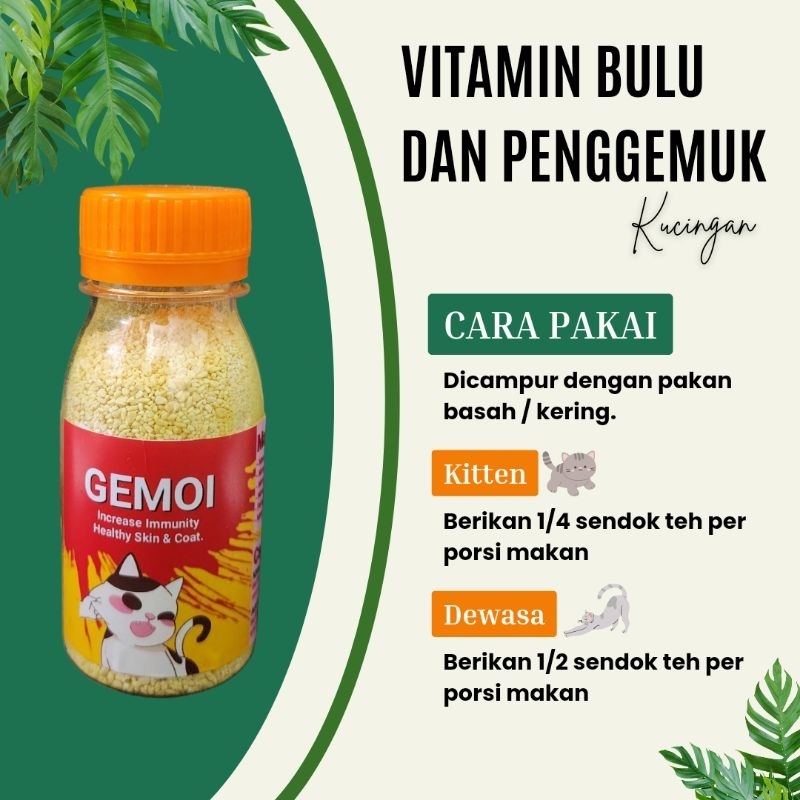 Vitamin Penggemuk dan Pelebat Bulu Anabul Mengandung Curcuma KUCINGAN