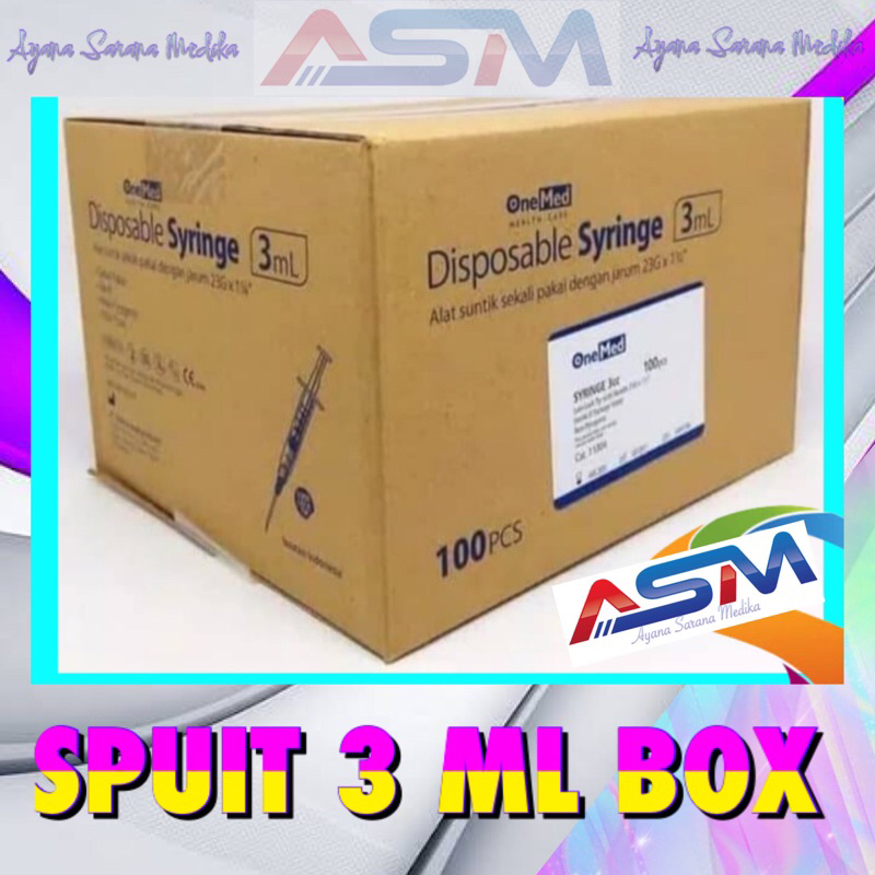 PER BOX SPUIT 3 ML / SYRINGE BOX