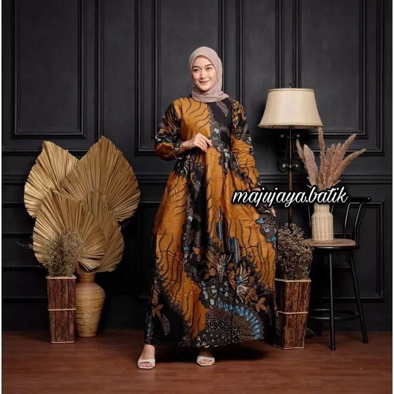 MS GAMIS BATIK SRIWEDARI MAXI BUMIL/BUSUI KATUN SOGAN ALLSIZE &