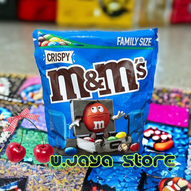 M&amp;M Crispy Family Size/ Coklat Import 340g