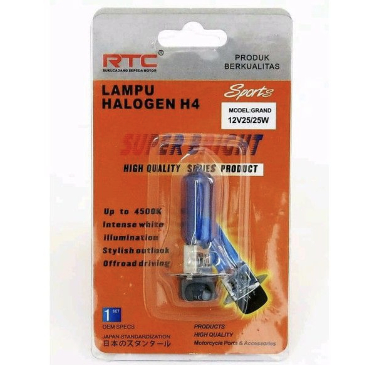 Bohlam Lampu Halogen Depan White All Motor