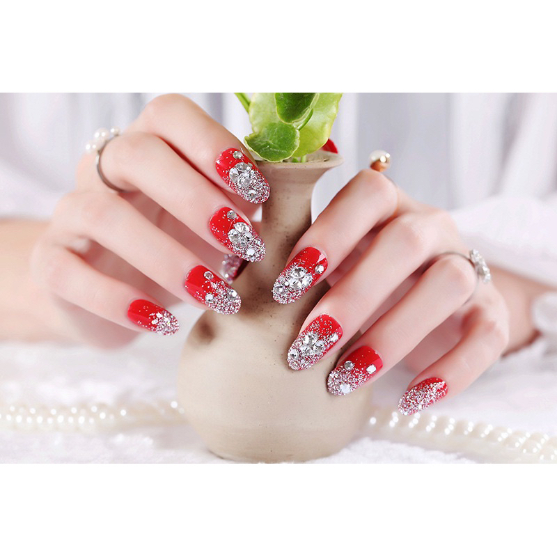 Kuku Palsu 【B58，lem sticker】Nikah kuku Wedding False Nailart Pengantin Tangan