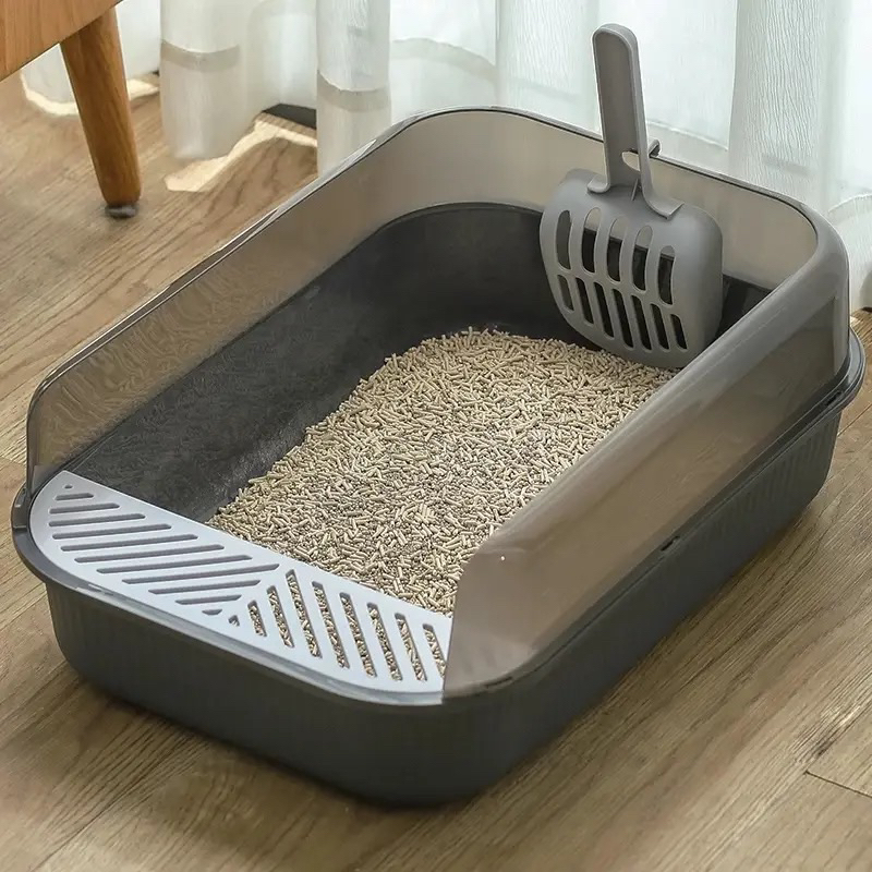 CAT LITTER BOX TRAY PLUS + SEKOP UK XL BAK PASIR BARU PLUS SEROKAN SKOP TRAY KUCING TOFU BAK PASIR