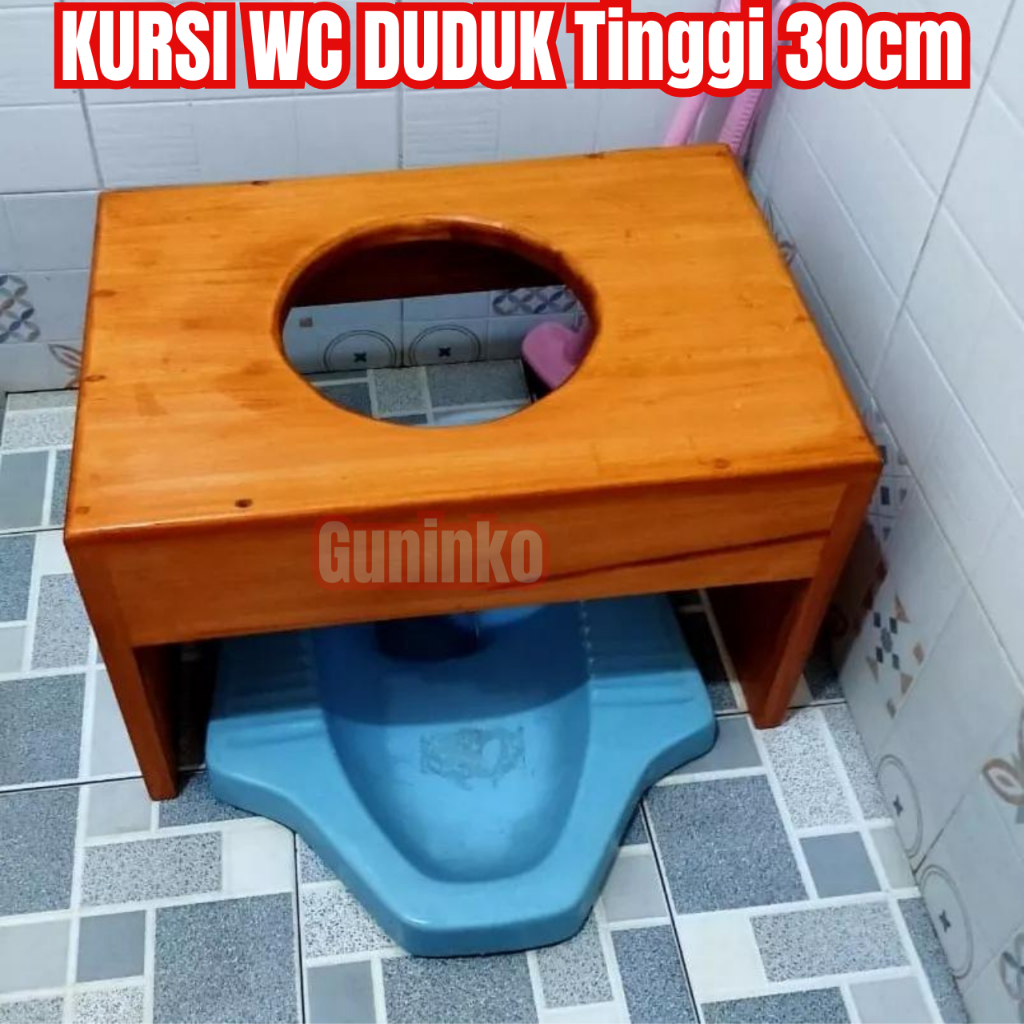 Kursi WC Duduk Tinggi 30cm Bangku Pijakan Toilet Closet Jongkok Alas Dudukan Kloset guninko
