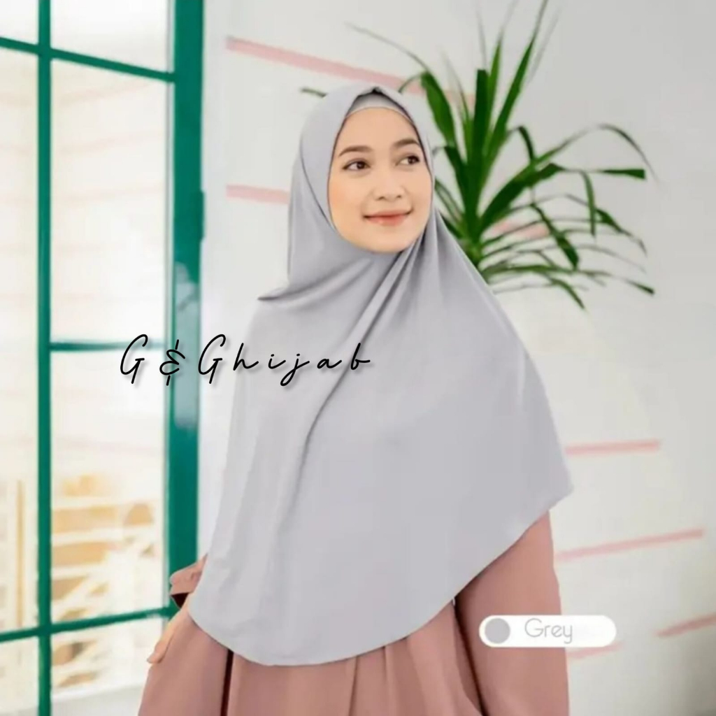 Hijab Bergo Instan Non Pet / Bergo Non Pet Malay Jumbo / Bergo Malay Jumbo Jersey Premium XL