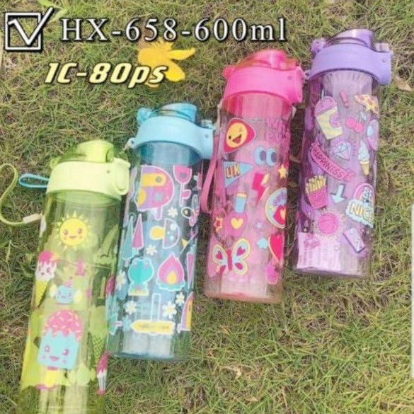 BOTOL MINUM ANAK MOTIF LUCU HX 658/ BOTOL MINUM 600 ML