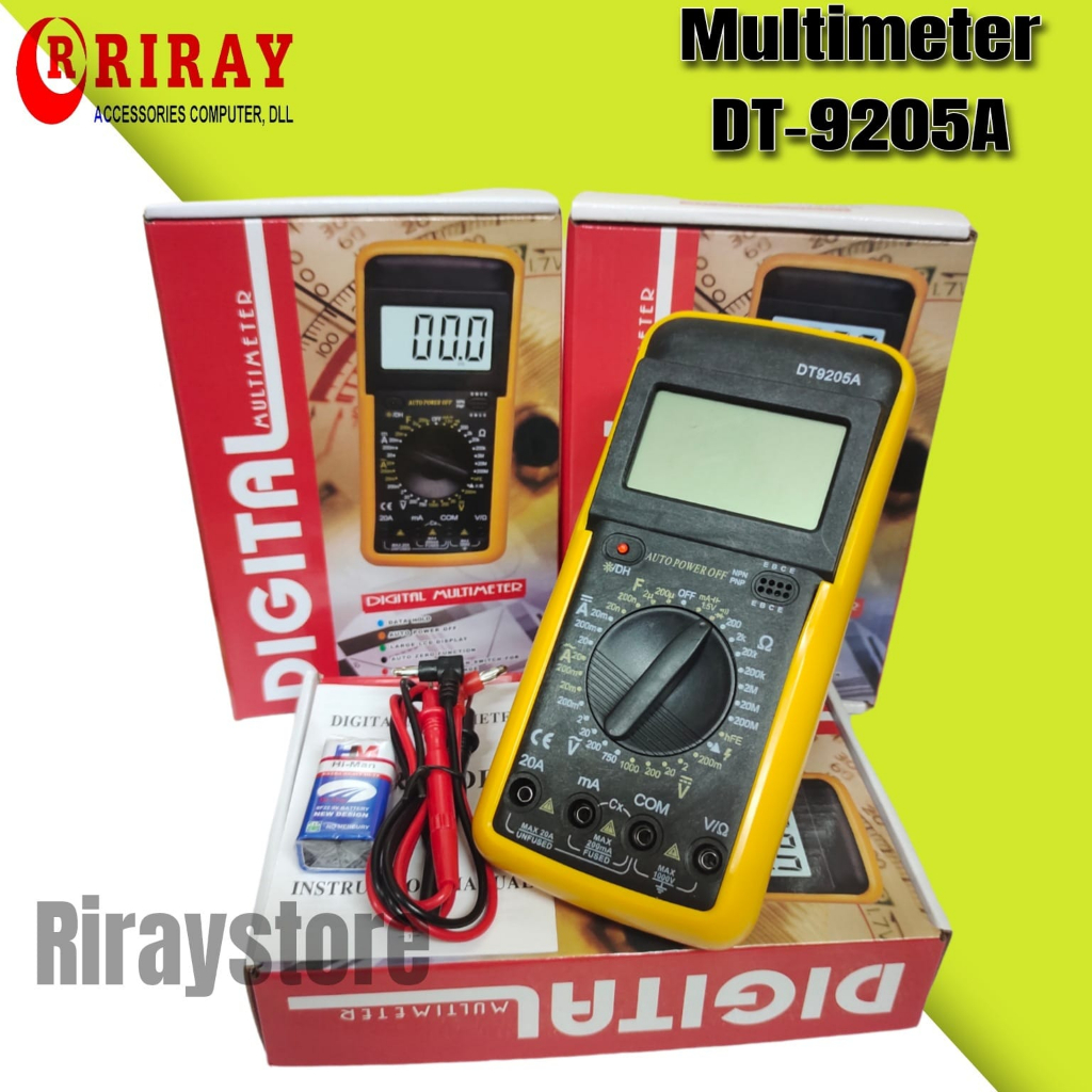 Multimeter Digital DT-9205A / Avometer Multitester Digital DT9205A ORIGINAL