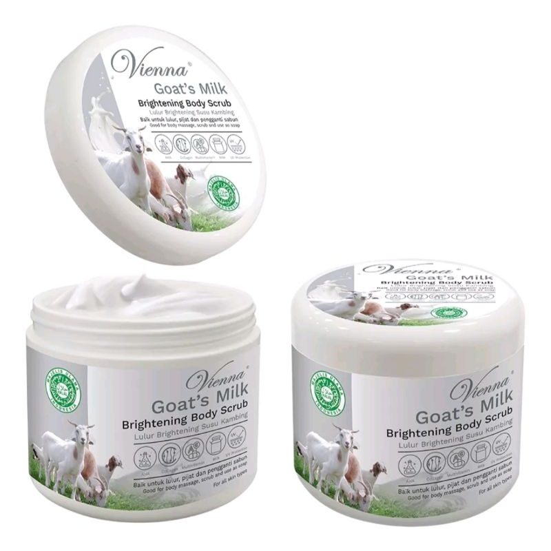 LULUR BADAN/VIENNA GOAT'S MILK BRIGHTENING BODY SCRUB