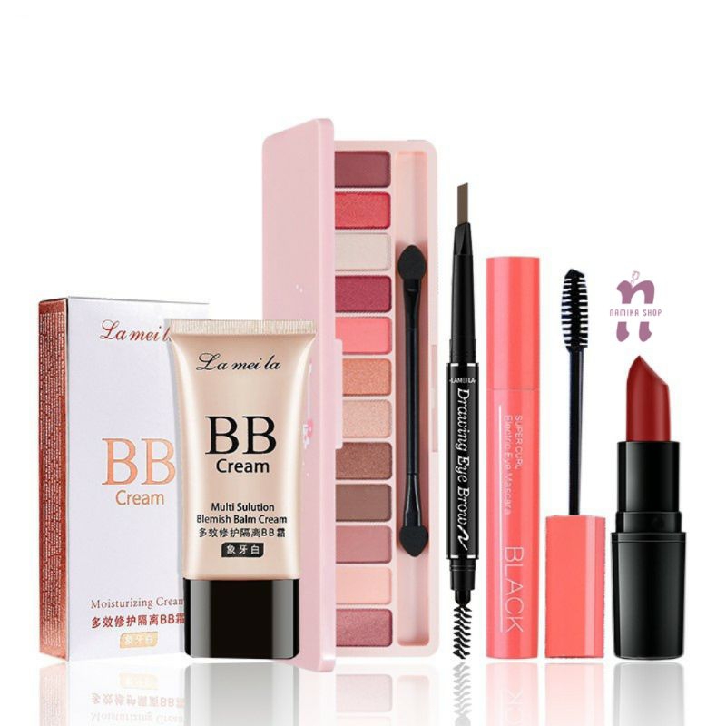 PAKET KOSMETIK 5 PRODUK (ISI 5 PRODUK) SET MAKE UP LAMEILA