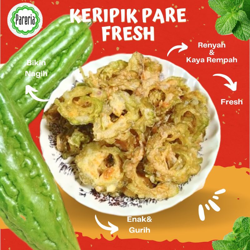 

[CAMILAN LEBARAN] keripik pare fresh by pareria 500gr kaya rempah dan tidak pahit