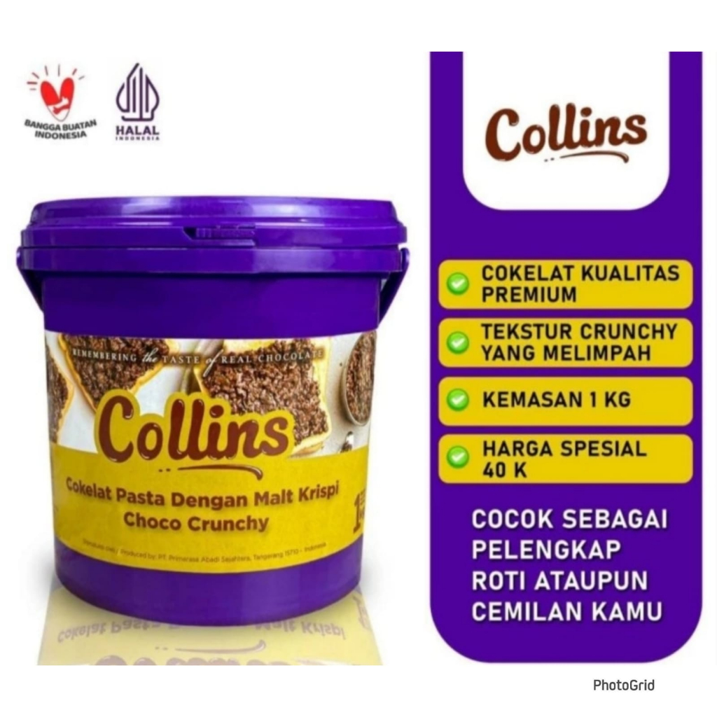 

Collins CRUNCHY Glaze 1kg Topping Donat Roti