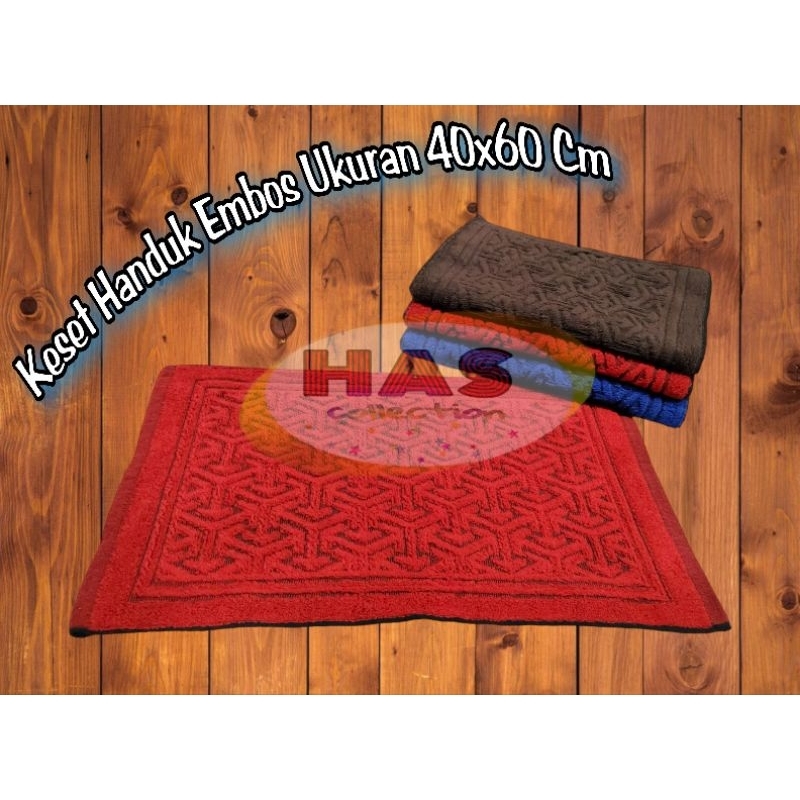 Keset handuk Embos Tebal  uk 40 x 60 cm