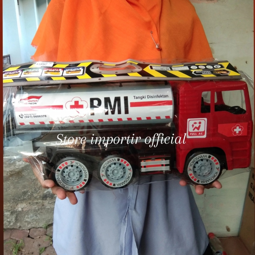 UKURAN BESAR Mainan Mobil Konstruksi Tangki PMI  KGP 8083 | Mainan Mobil Construksi Tangki Kaguyapla