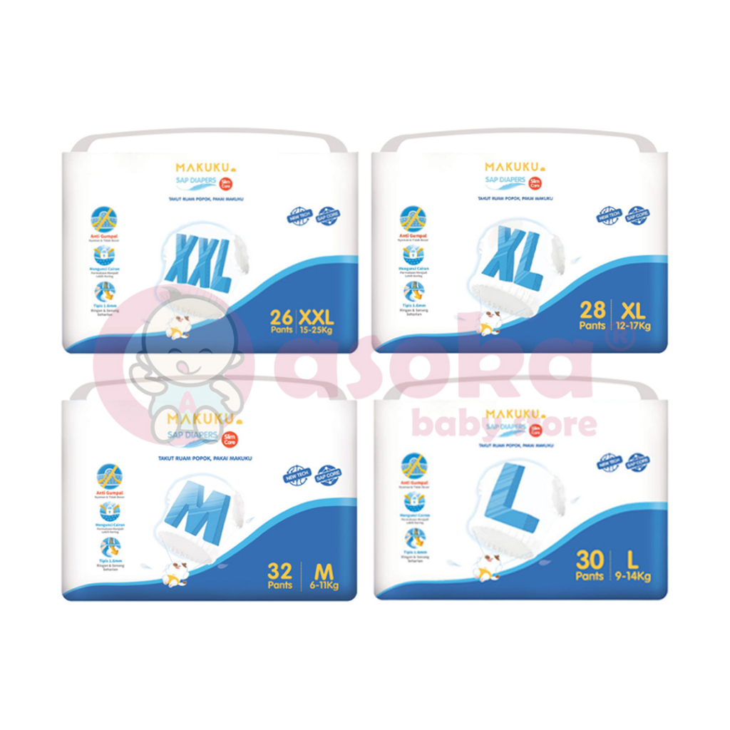 MAKUKU SAP Diapers Slim Care Pants M/L/XL/XXl - Popok Bayi ASOKA