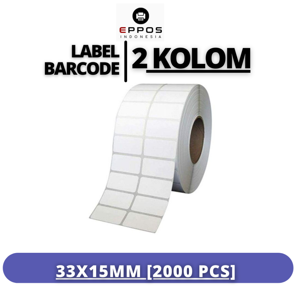 

Label Barcode Thermal 2 Kolom 33x15mm [2000 PCS]