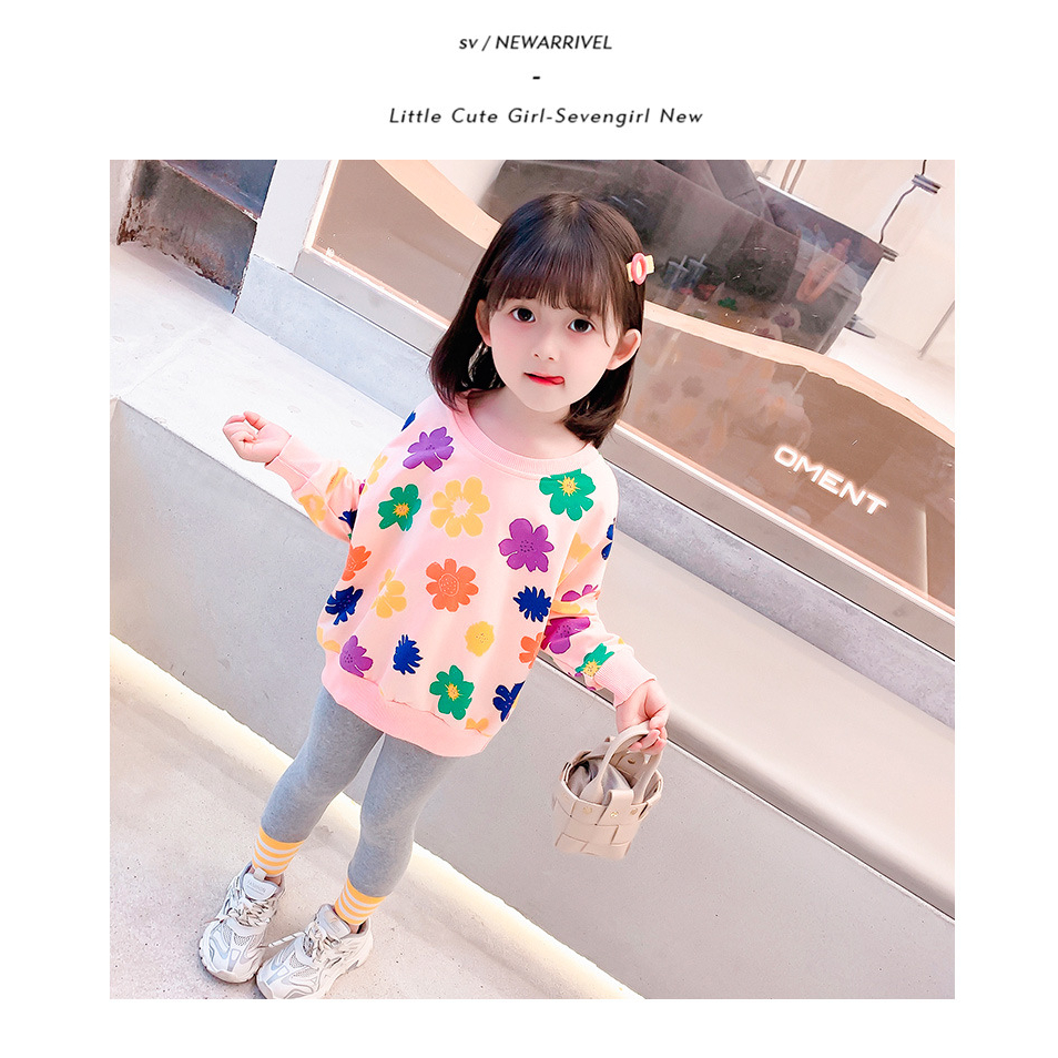 babyfit FLOWER SWEATER [3-8thn] baju anak perempuan lengan panjang nyl-0614 korean style blouse