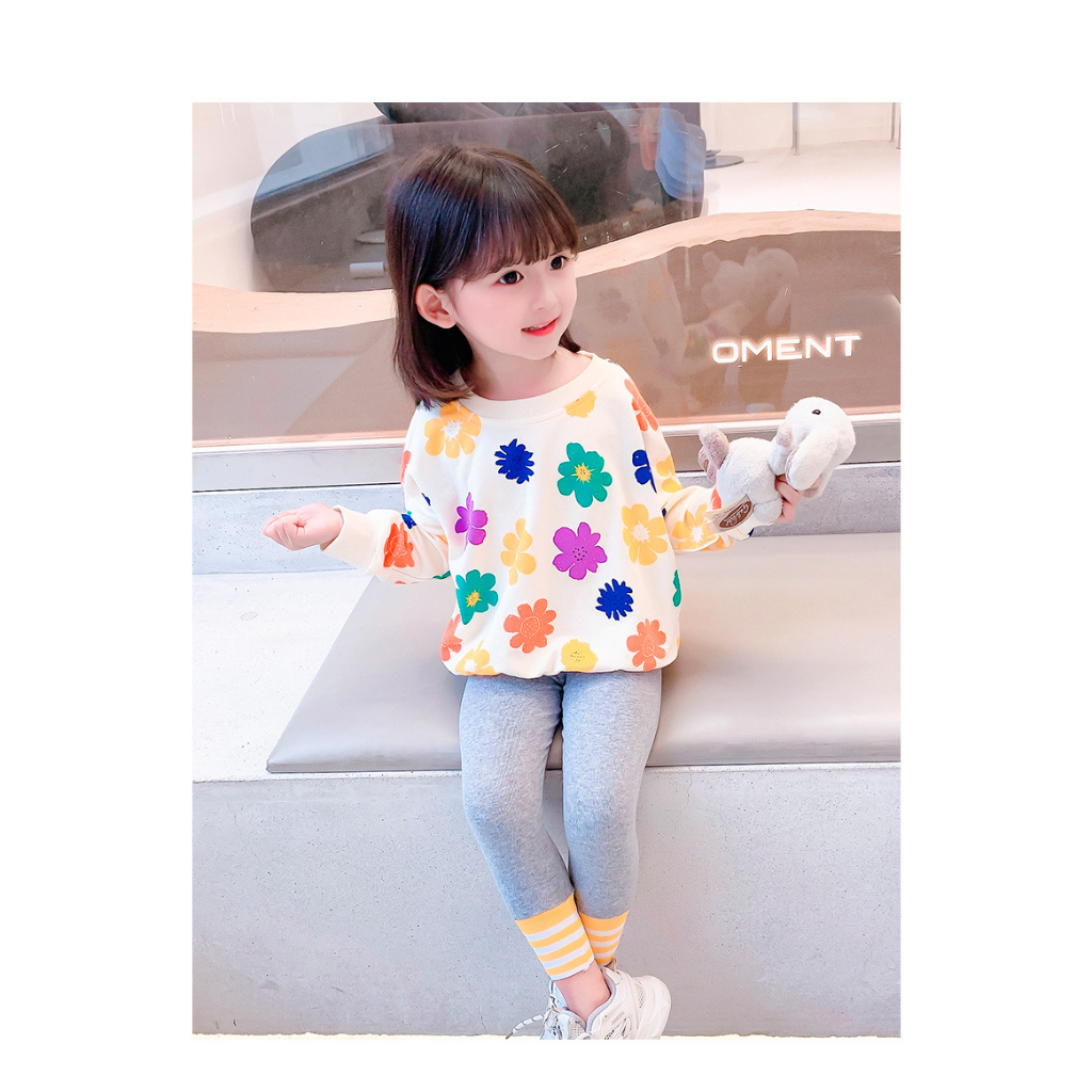 babyfit FLOWER SWEATER [3-8thn] baju anak perempuan lengan panjang nyl-0614 korean style blouse