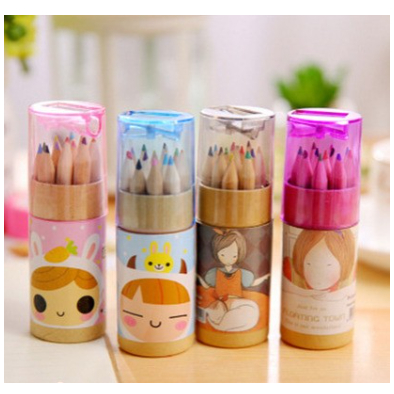 Pensil Warna Dan Peraut Pensil Warna Set 12 Warna