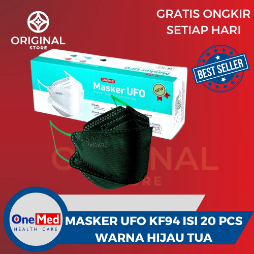 MASKER UFO KF94 KARET EARLOOP 3D 4PLY ISI 20 PCS ONEMED