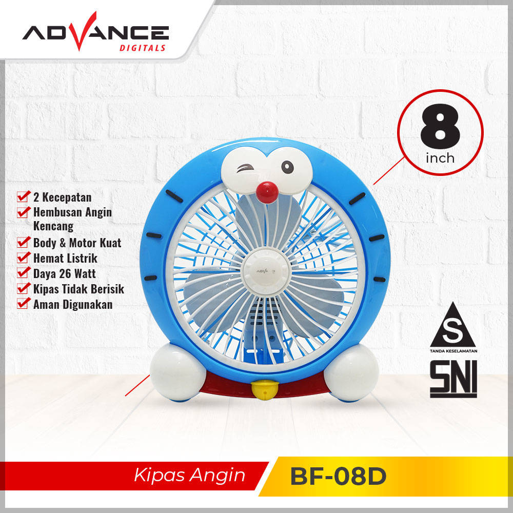 【Garansi 1 Tahun】Advance Kipas Angin Karakter Lucu 8 inch Kipas Meja Listrik Table Fan