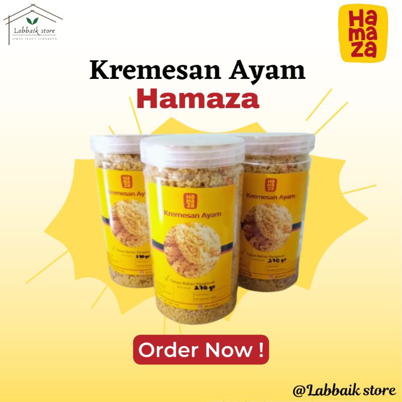 

HAMAZA - Kremesan Ayam NONMSG dengan kaldu ayam asli kemasan Toples 270gr