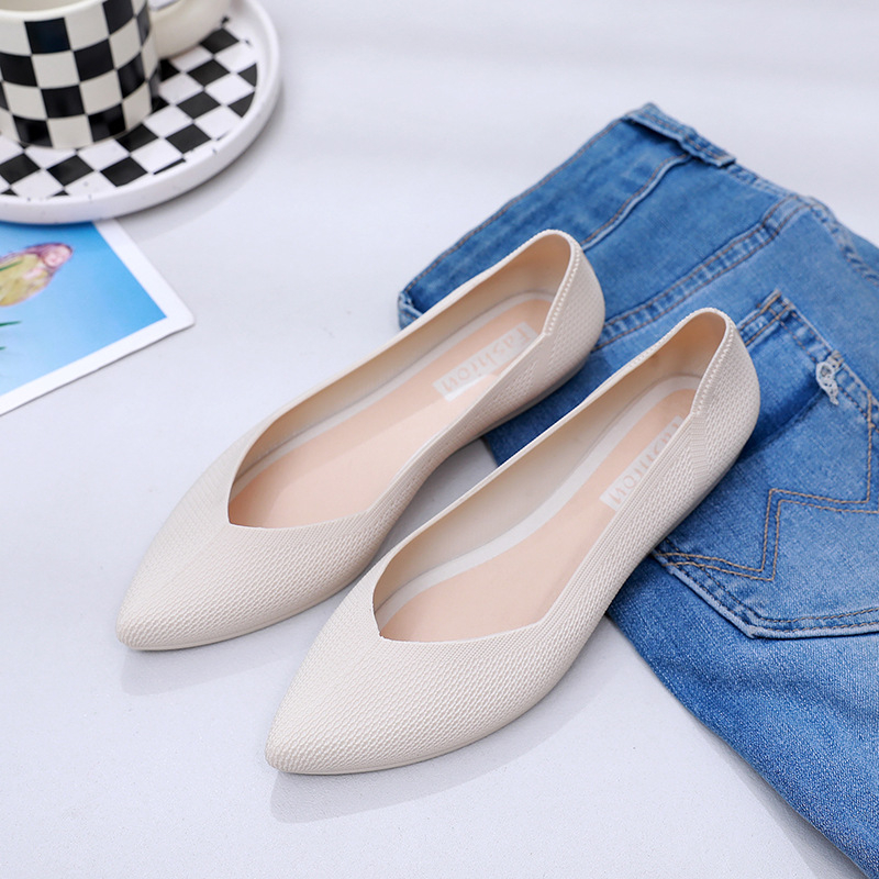 AND / COD / Flatshoes Wanita Import Sepatu Kerja Perempuan Motif Polos Sepatu Slip On Kerja Jalan Cewek Fashion Kasual SPT-74