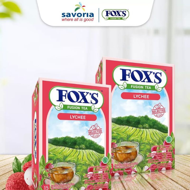 Teh Celup FOX'S Fusion Tea Lychee Box 25g